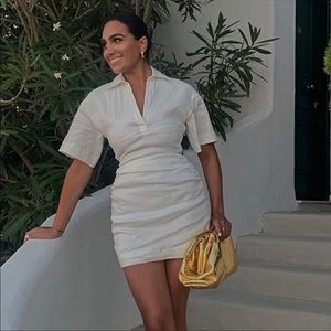 Zara white linen dress